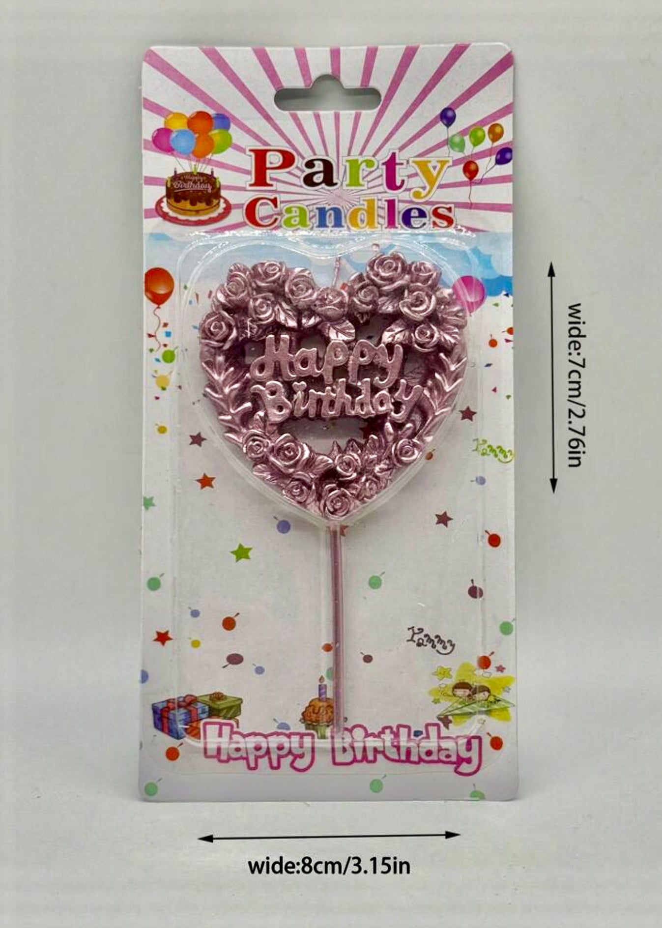 Heart Happy Birthday Candle
