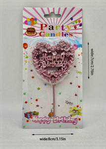 Heart Happy Birthday Candle