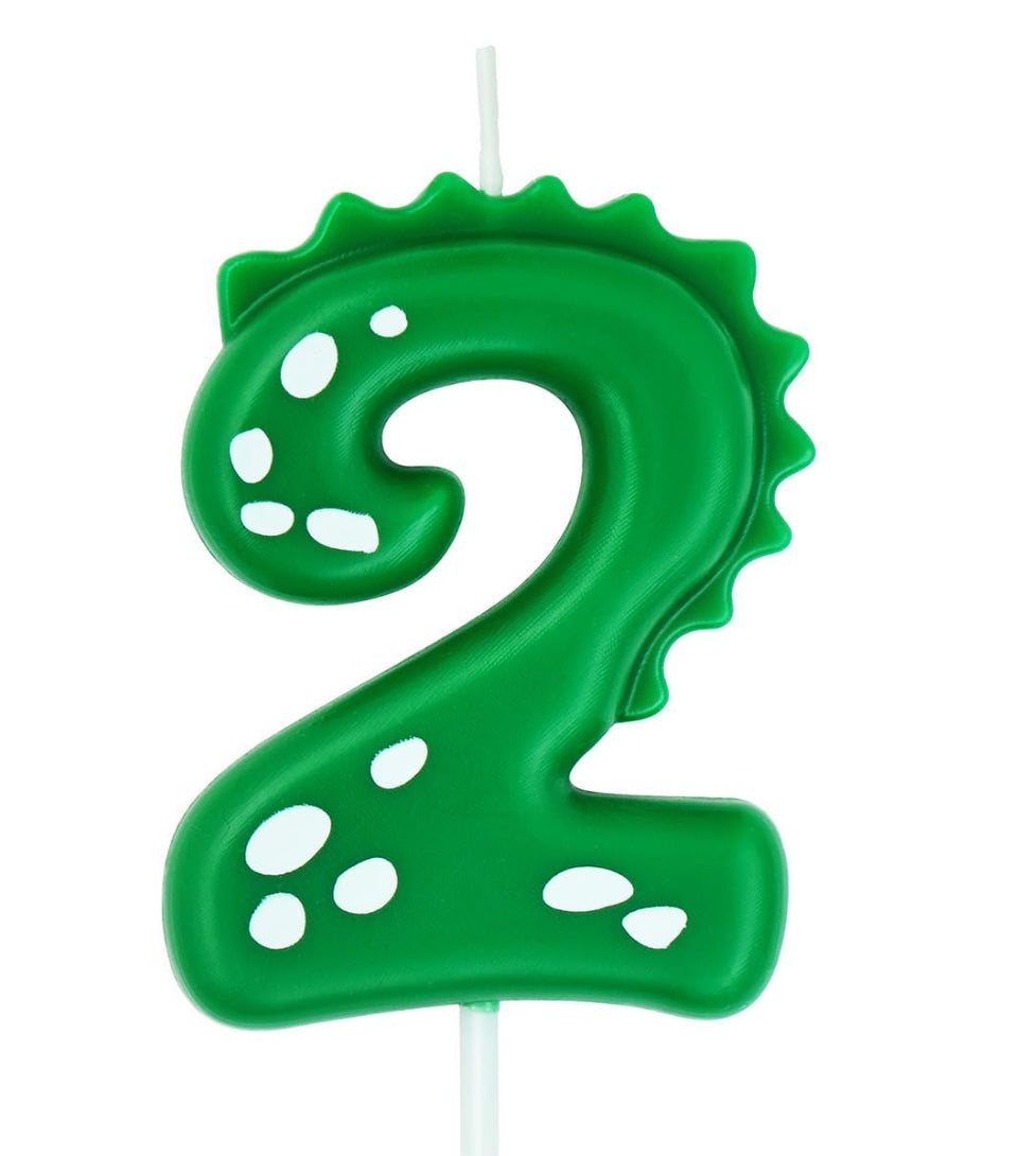 Dinosaur Number Candle