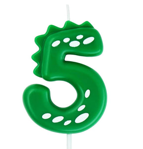 Dinosaur Number Candle