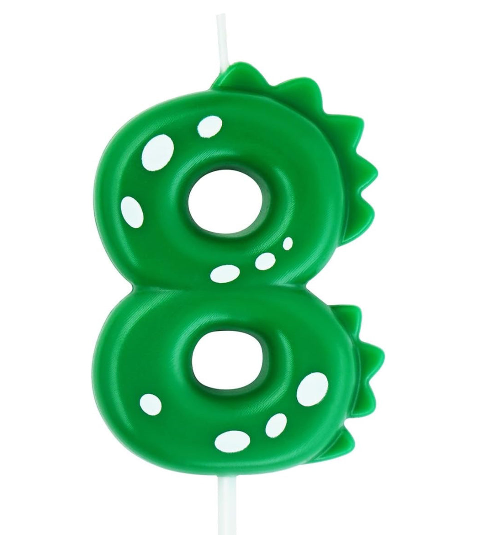 Dinosaur Number Candle