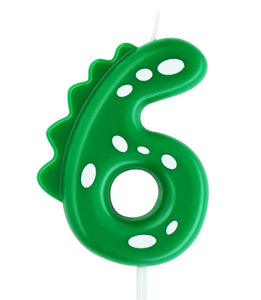 Dinosaur Number Candle