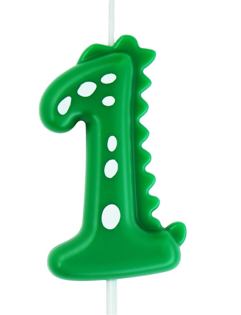Dinosaur Number Candle