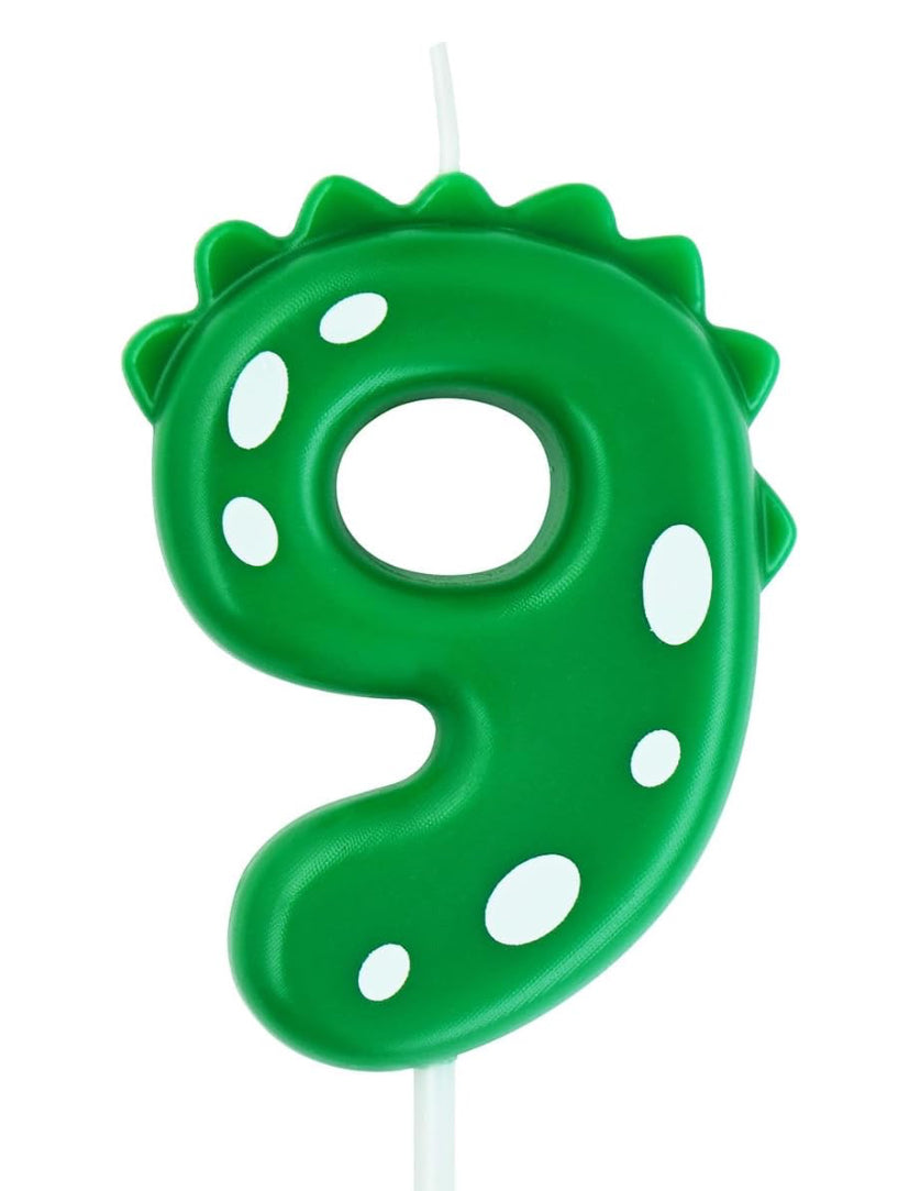 Dinosaur Number Candle