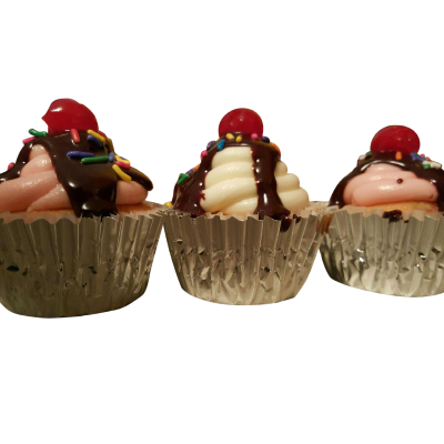 Banana Split Cupcakes