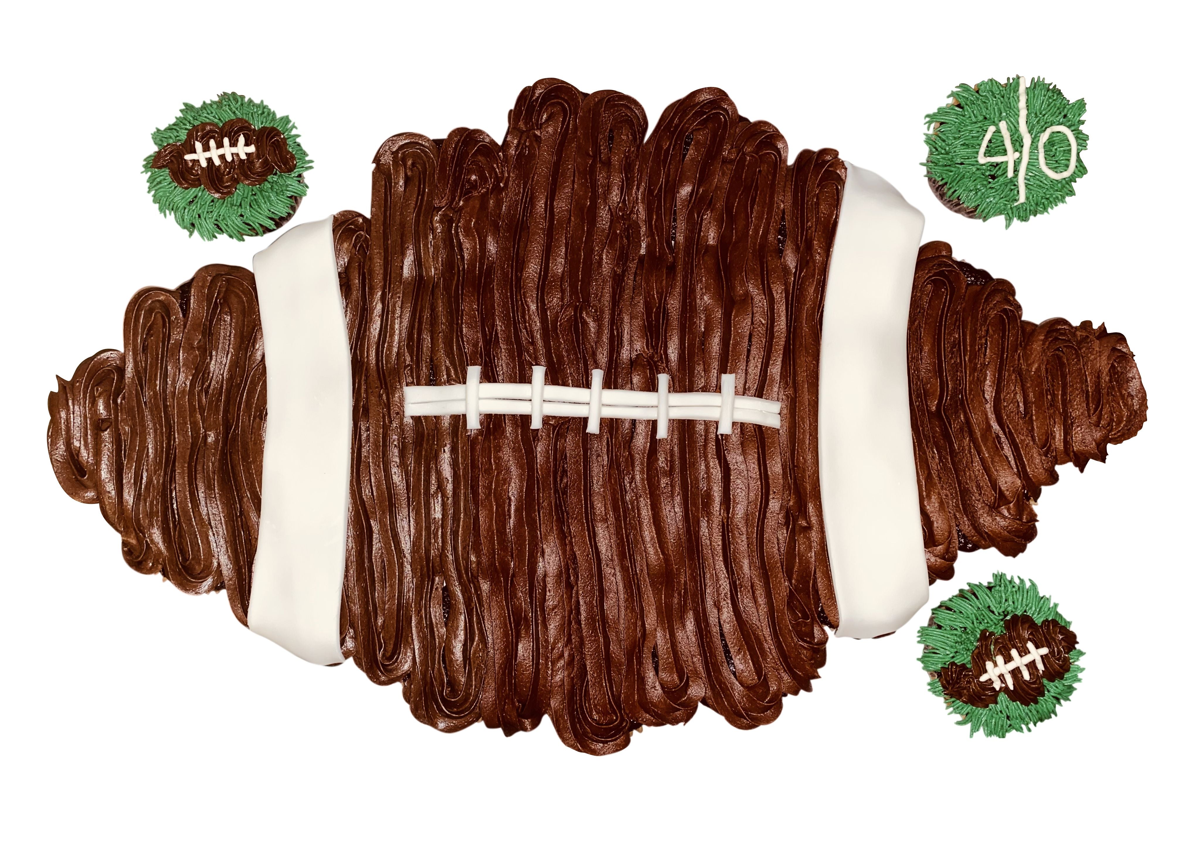 Football Cupcake Cake