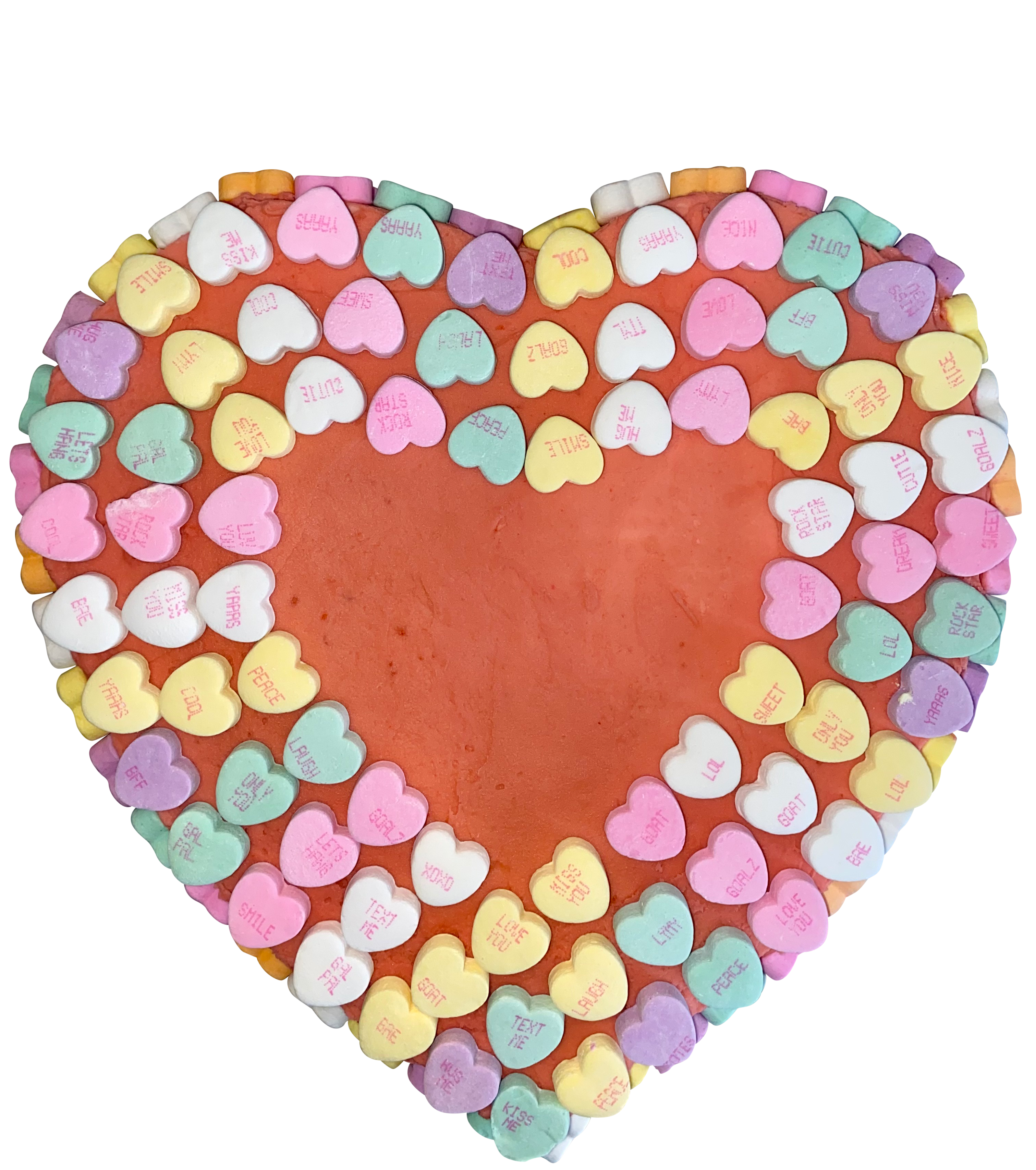 Conversation Hearts Cake